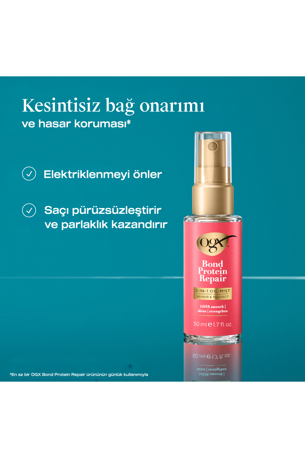 Bond Protein Repair 3 Etkili Saç Bakım Yağı 50 ml — 3574661818481 — تصویر 3 از 8