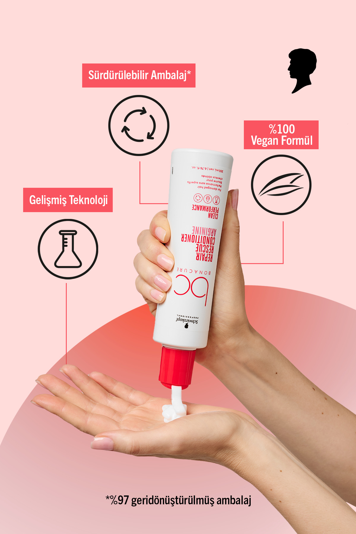 Bc Clean Acil Kurtarma Saç Kremi 200ML — 4045787723991 — تصویر 4 از 6