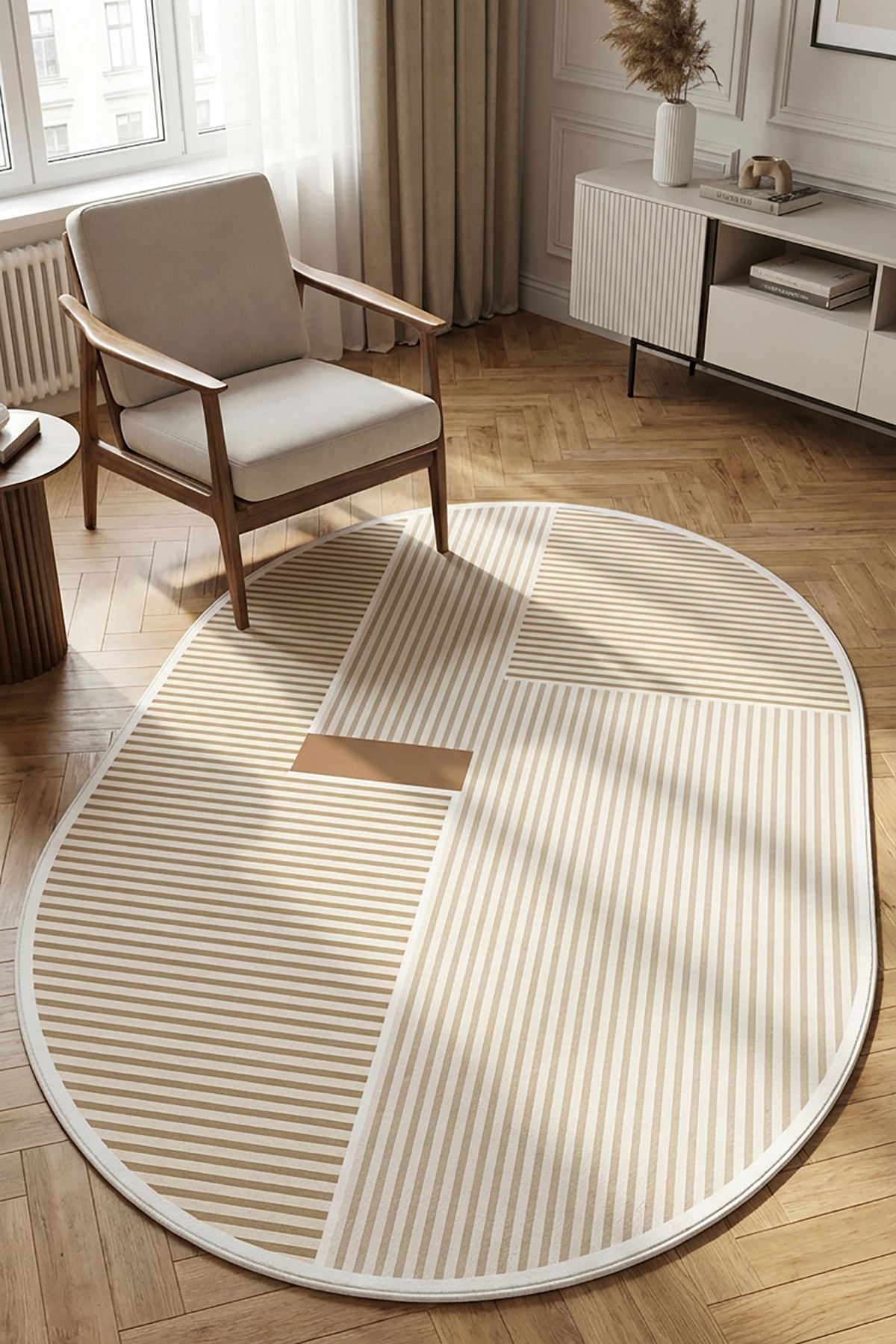 Digital Anti-Slip Washable Modern Striped Living Room Rug Kitchen Rug Aisle Rug Carpet Runner