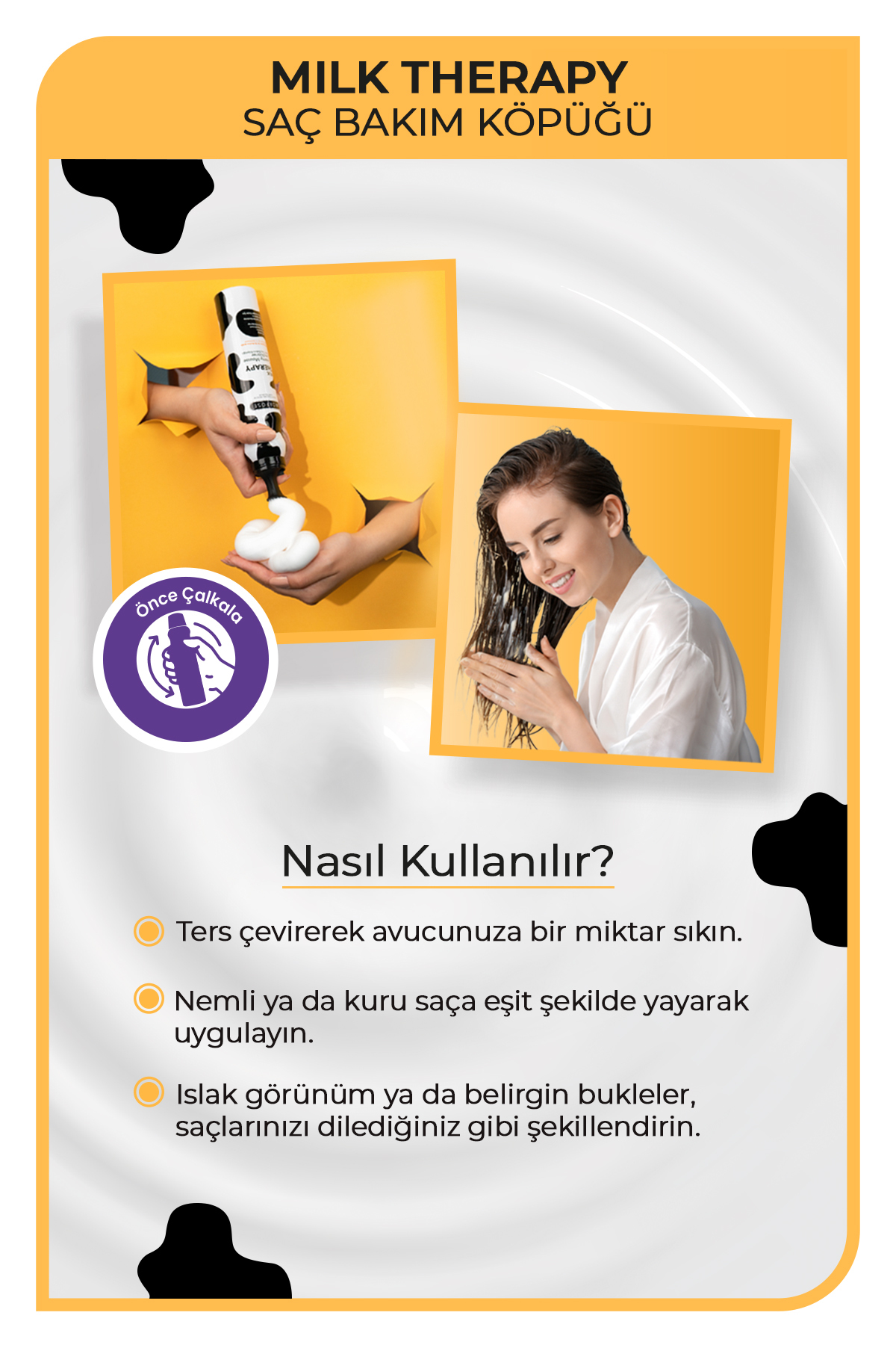 Milk Therapy Kremsi Saç Köpüğü 200 ml — 8680678800052 — تصویر 4 از 5