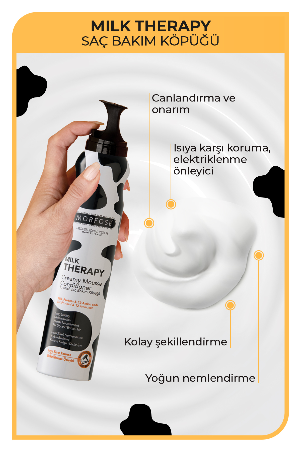 Milk Therapy Kremsi Saç Köpüğü 200 ml — 8680678800052 — تصویر 3 از 5