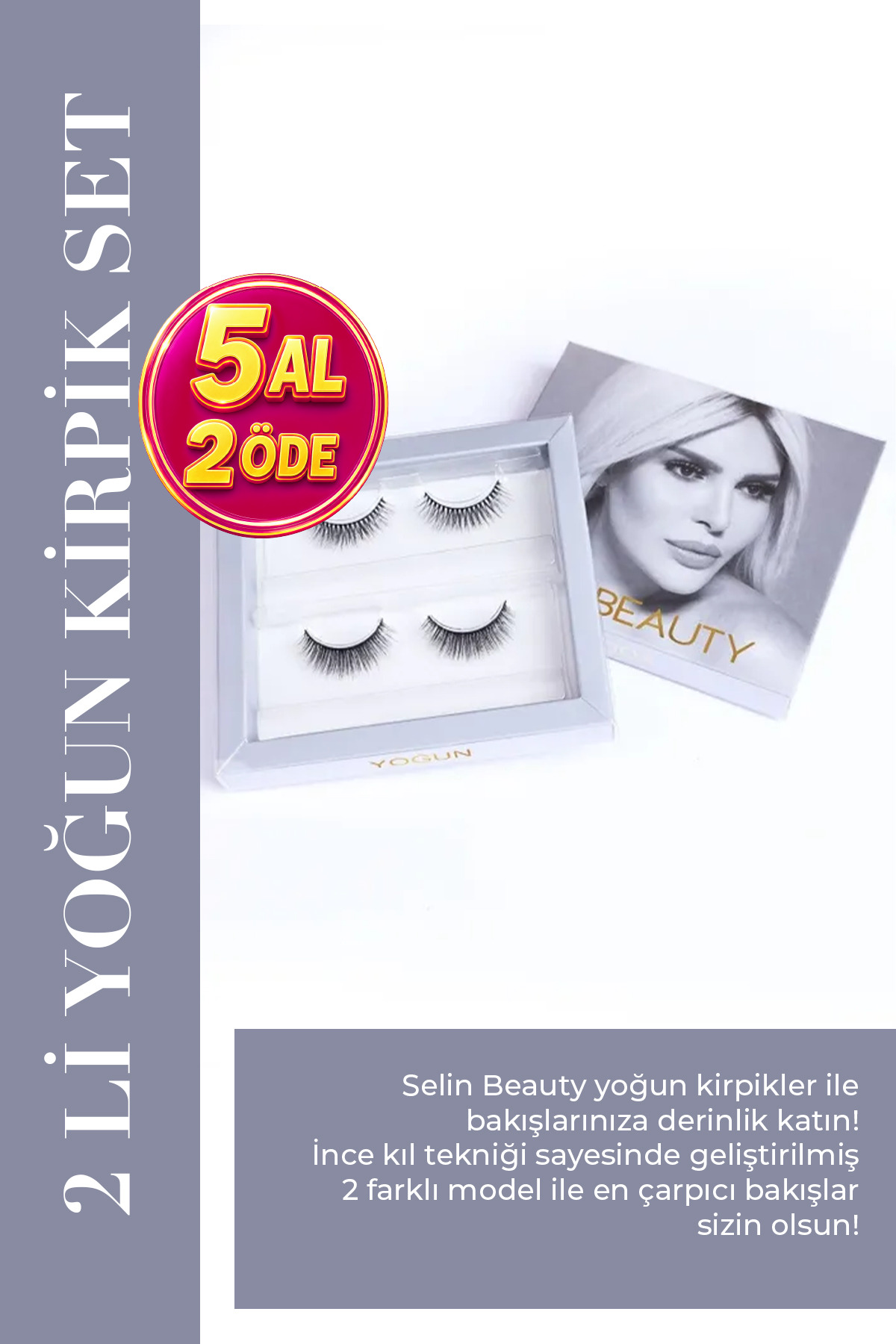 SELİNBEAUTY 2 Li Yoğun Kirpik Set - Fiyatı, Yorumları