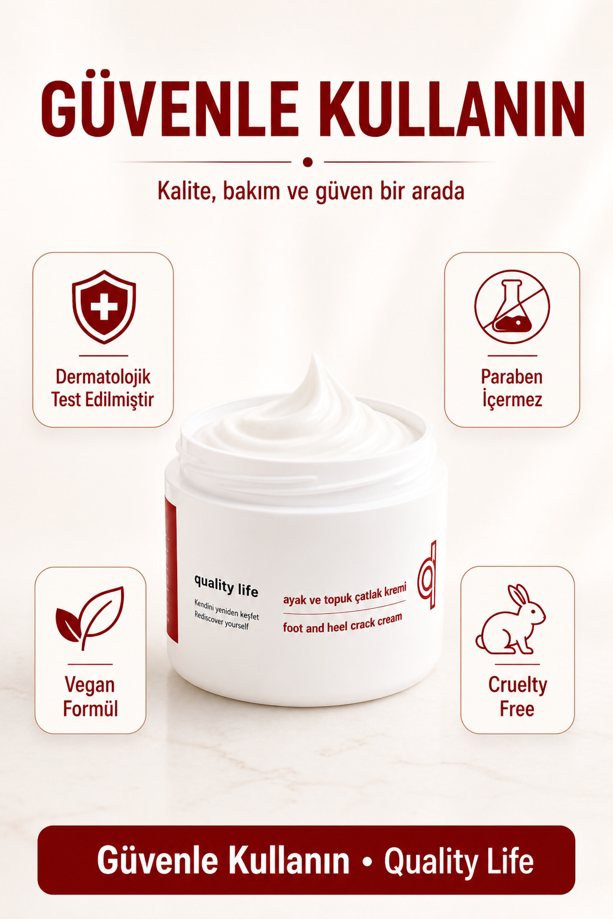 Ayak Topuk Çatlak Çatlağı Dikeni Bakım Kremi Ayak Kokusu Önleyici Giderici 2 Adet — ayak-topuk-törpü-törpüsü-taşı-kremi — تصویر 6 از 9