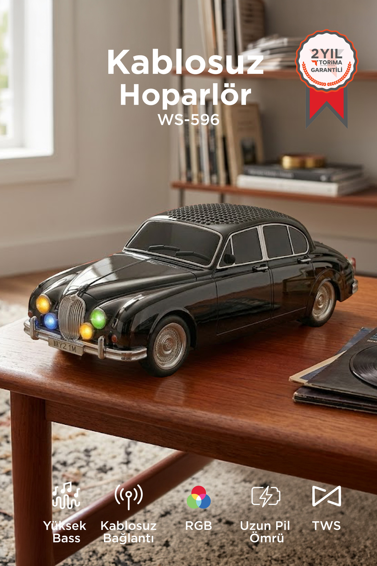 Torima Bluetooth Hoparlör Retro Araba Tasarımlı Speaker WS-596