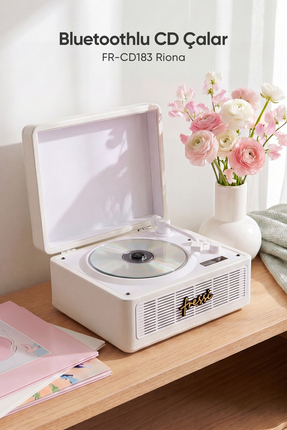 Fressi Retro Taşınabilir Dahili Hoparlörlü Bluetoothlu CD Çalar