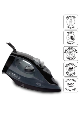 Arzum FL663 Felix Liena Seramik Tabanlı Ütü, 2400W, 120 g/dk Şok Buhar, Otoma...