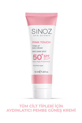 Sinoz Pink Touch SPF50+ Aydınlatıcı Pembe Yüz Güneş Kremi PA++++ Tüm Ciltler ...