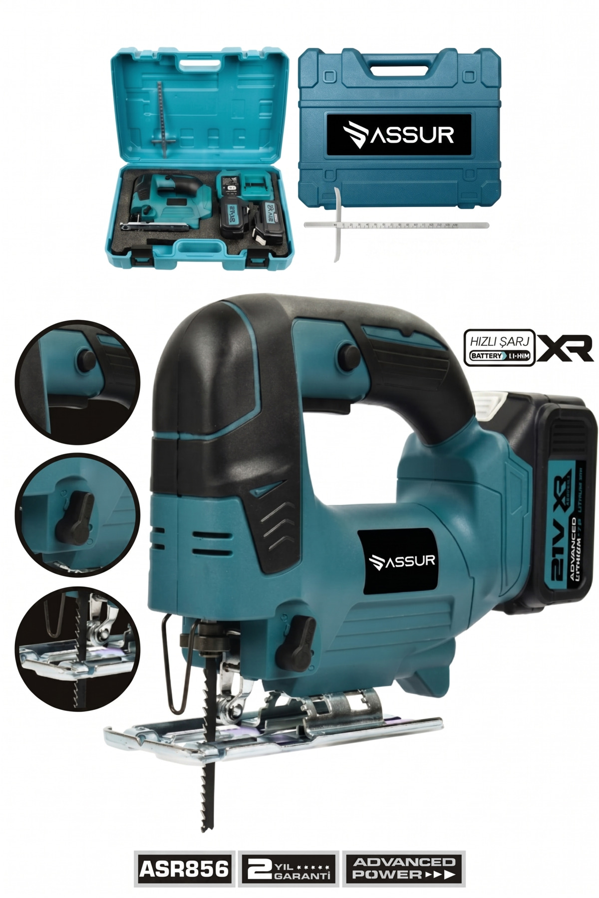 21V Double Battery Metal Gearbox Decoupage Saw Machine