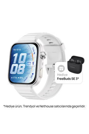 Huawei Watch Fit 5 Pro Akıllı Saat - Beyaz, Huawei Freebuds SE3 Siyah Hediyeli