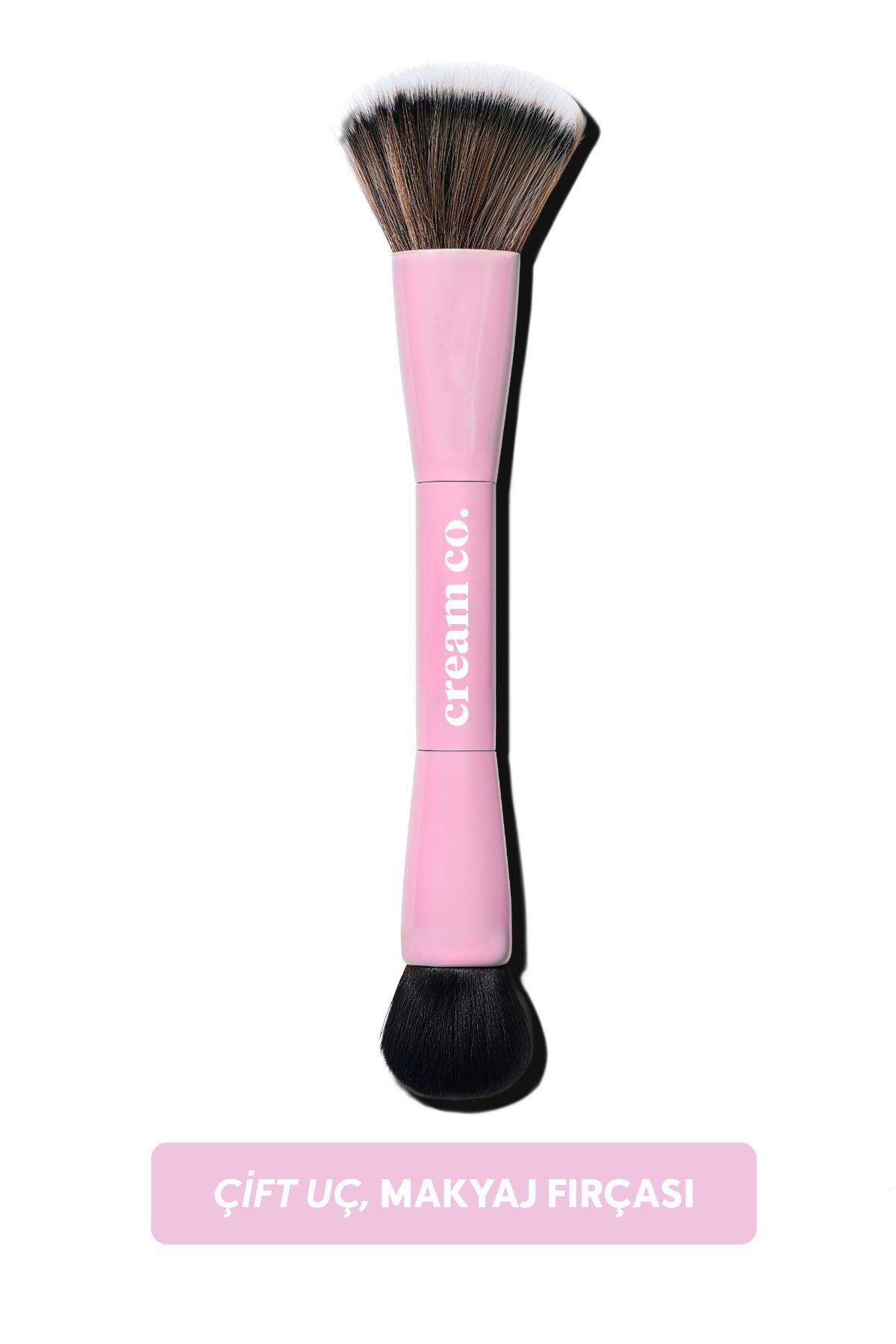 Cream Co. Çift Taraflı Makyaj Fırçası | Dual-Ended Allık Kontür Fondöten Kapatıcı | Çok Amaçlı Makeup Brush - Fiyatı, Yorumları