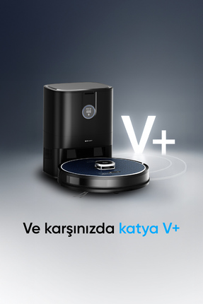 Şımart katya V+ Akıllı Robot Süpürge 15000Pa Premium Otomatik Toz Toplama Üni...