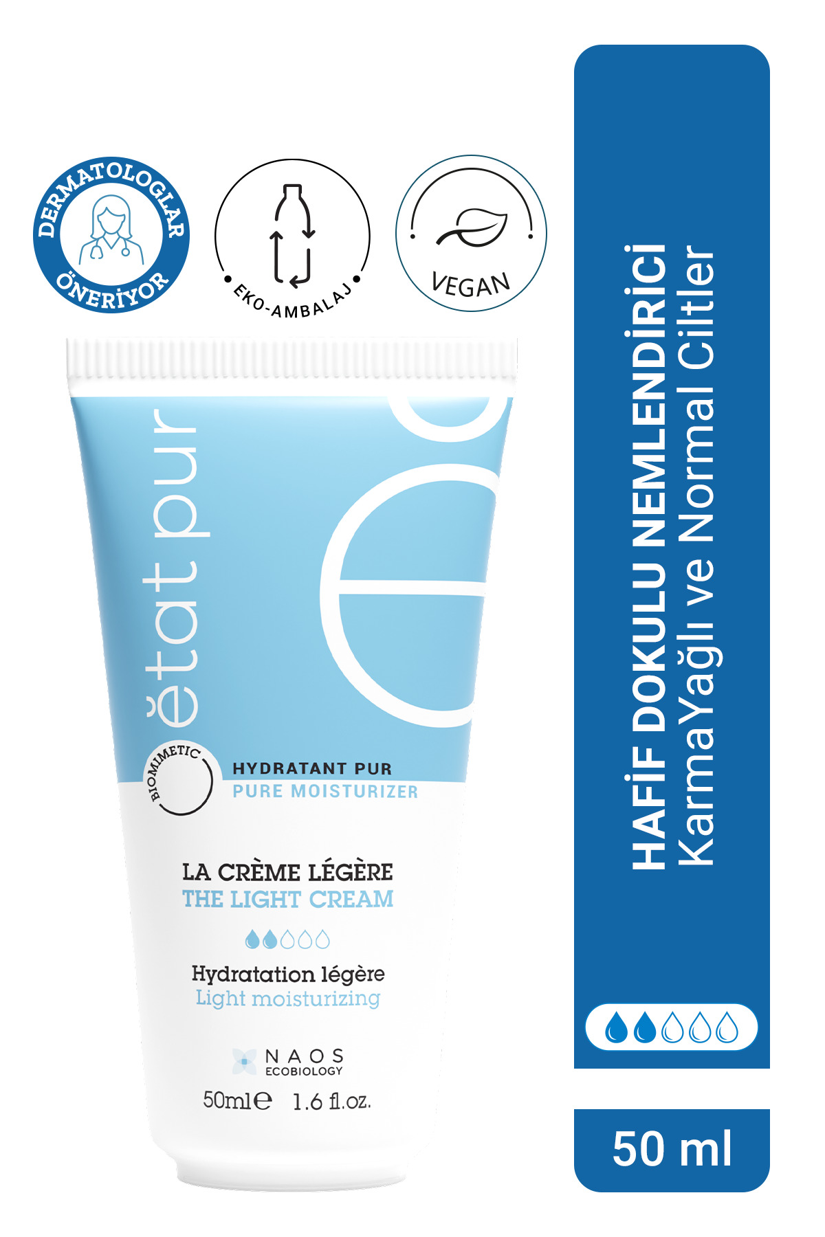 Etat Pur The Light Cream Sebum Dengeleyici, Nemlendirici, Besleyici Yüz Bakım Kremi Karma Yağlı Ciltler 50 ML — DER-ETA-014