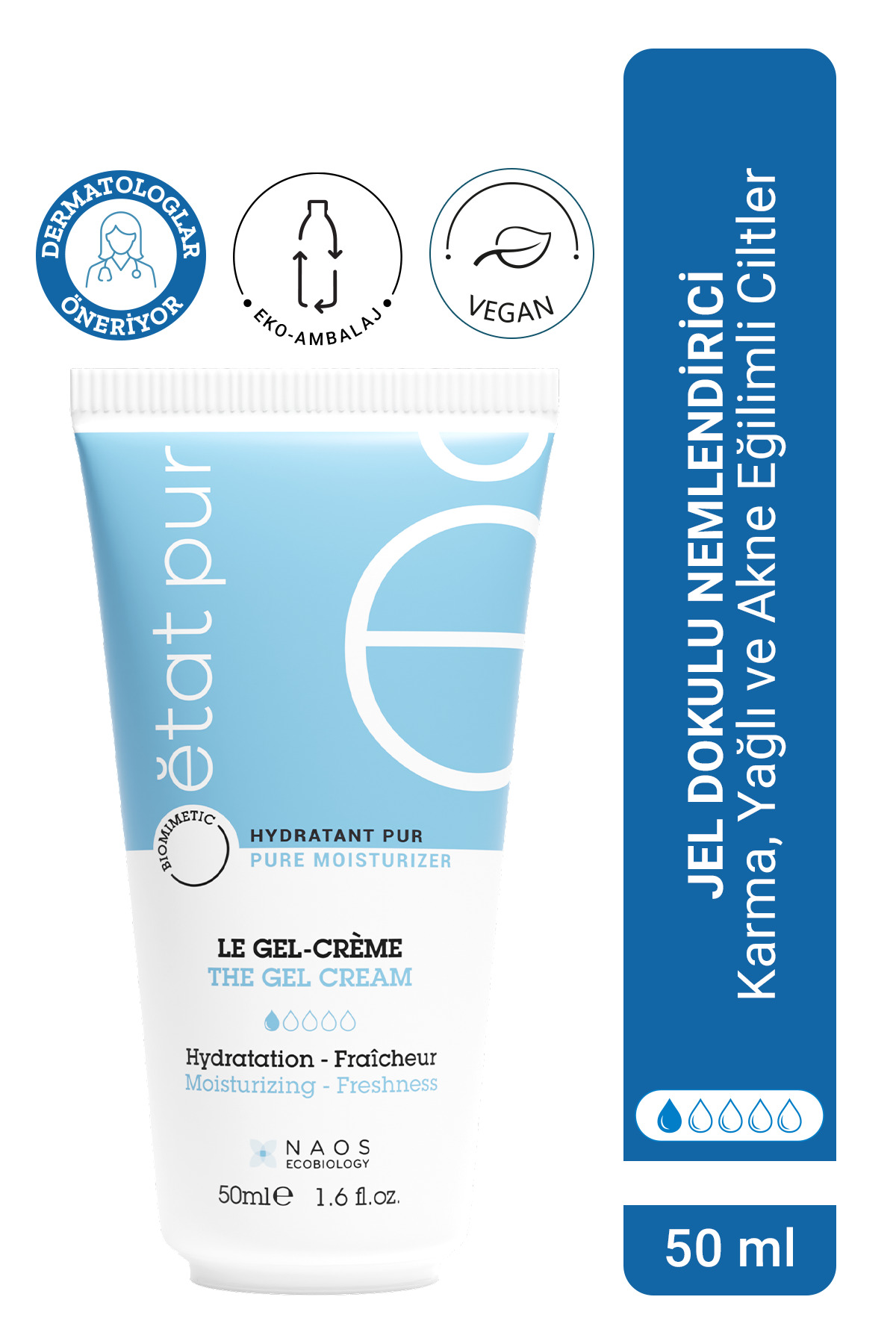 Etat Pur The Gel Cream Karma ve Yağlı Ciltler İçin Jel Dokulu Rahatlatıcı Nemlendirici Yüz Kremi 50 ML — 10276031