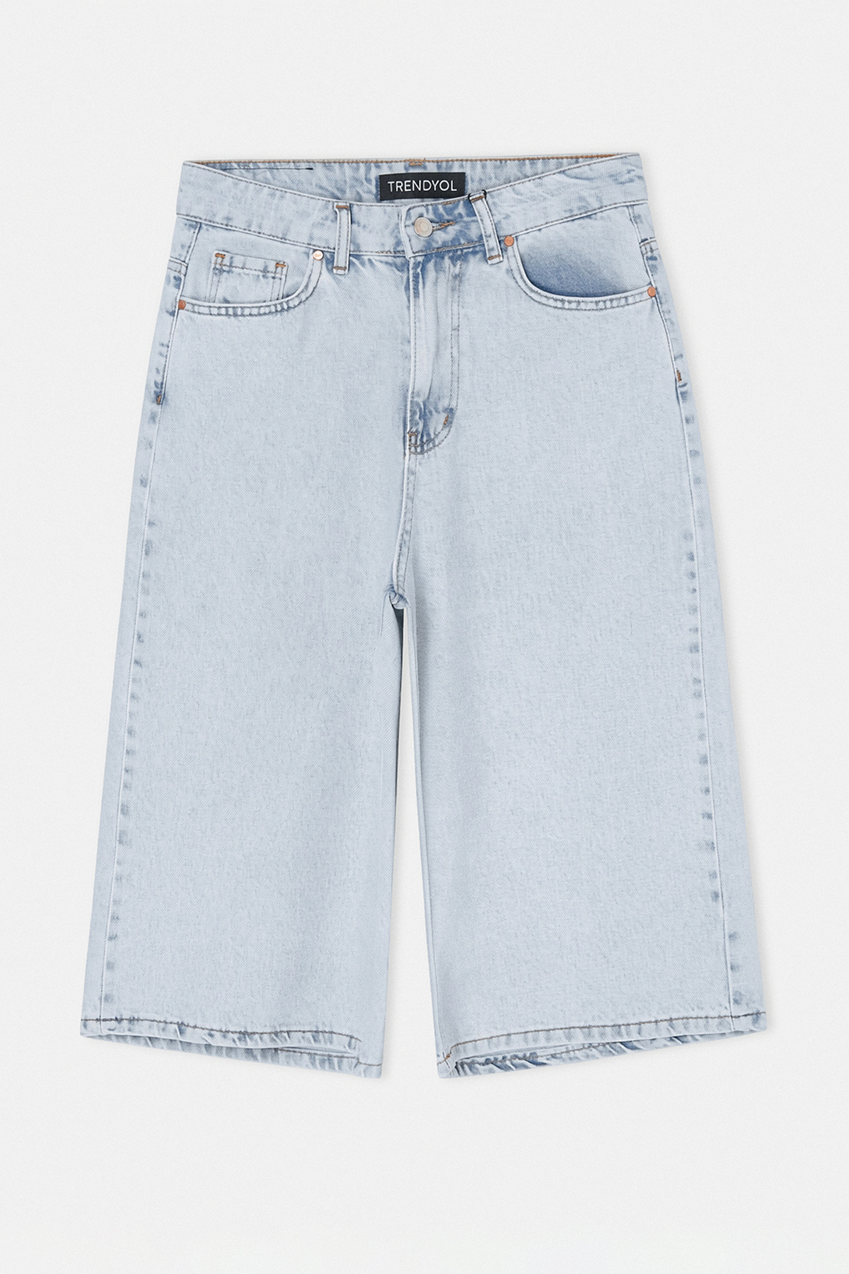 Drop by Trendyolmilla Buz Mavisi Bermuda Jeans TDRSS26PL00038