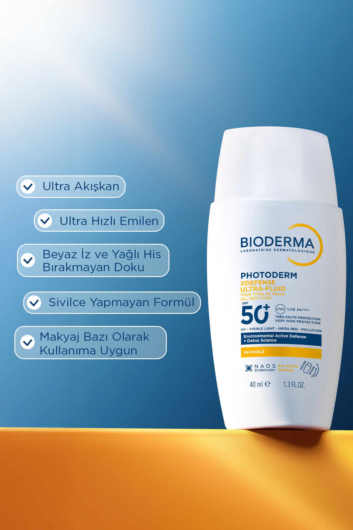 Photoderm XDefense SPF50+ Tüm Cilt Tipleri UVA/UVB Yüksek Korumalı Renkli Güneş Kremi Light 40ML — 3701129813638 — تصویر 5 از 8
