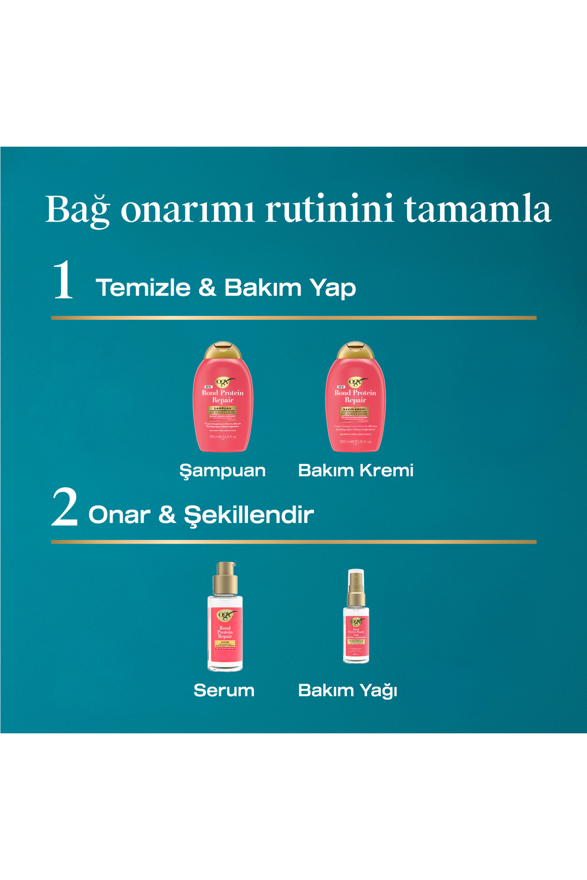 Bond Protein Repair 3 Etkili Saç Bakım Yağı 50 ml — 3574661818481 — تصویر 5 از 8