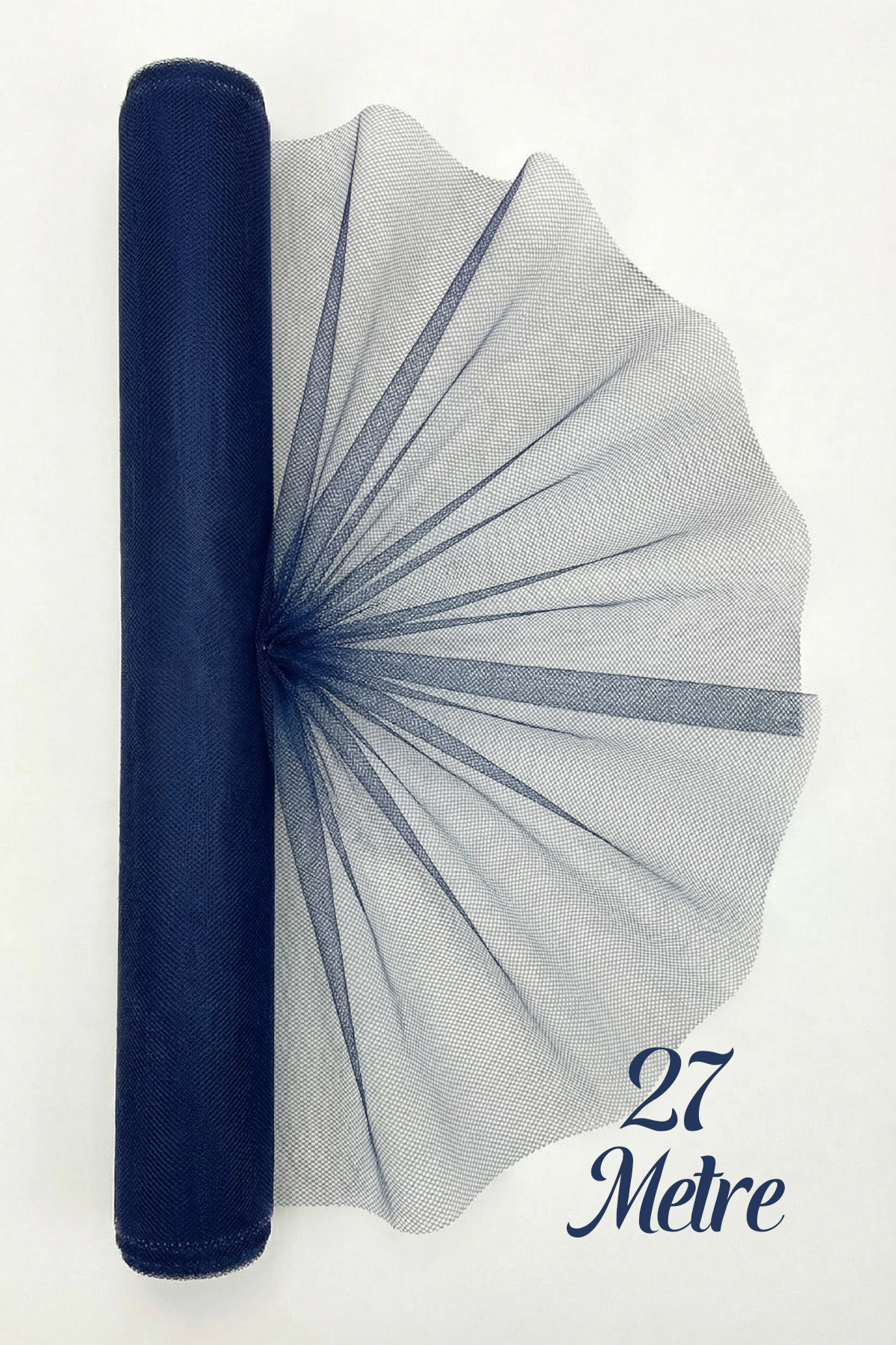 27 Meters Iranian Greek Tulle Navy Blue, Engagement Dowry Bundle Door Birthday Convoy Party Decoration, (Width 70cm)