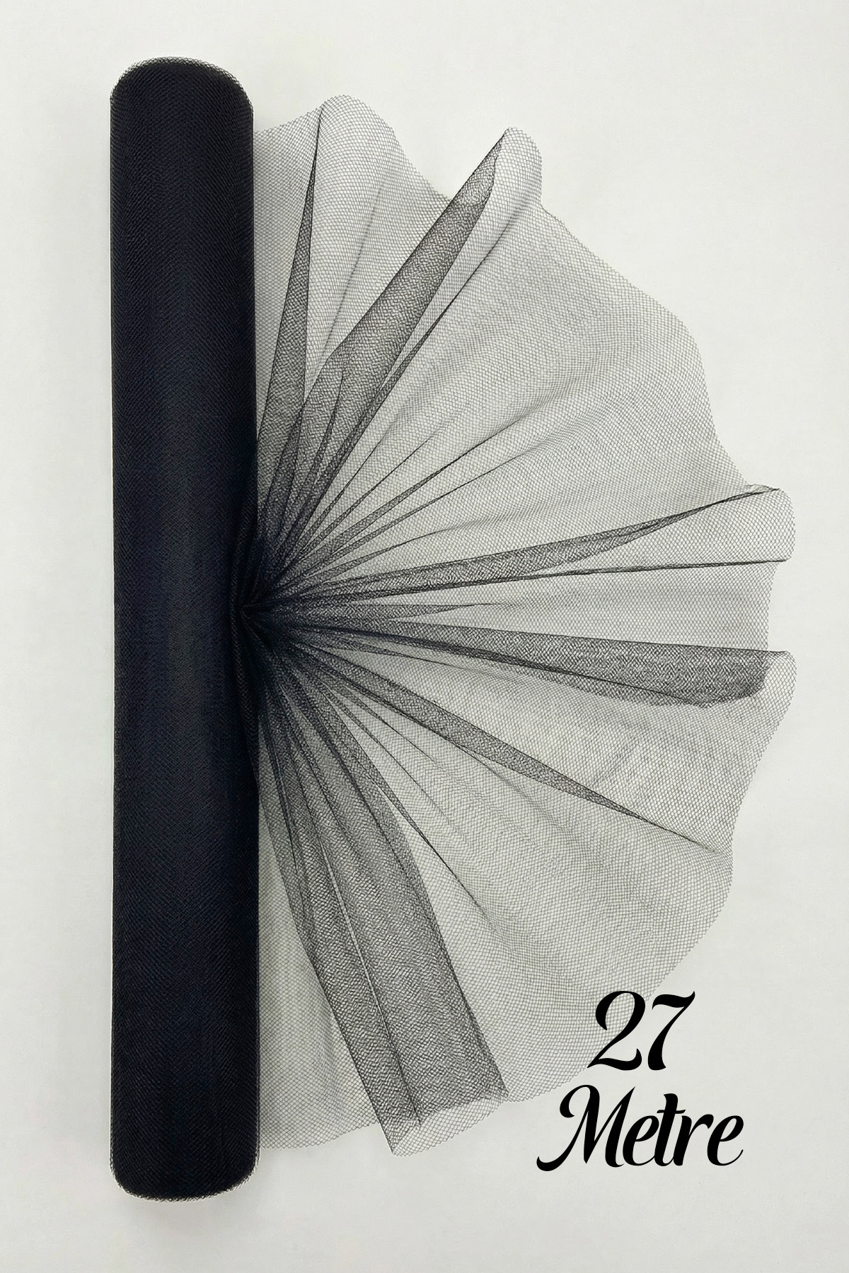 27 Meters Iranian Greek Tulle Black, Engagement Dowry Bundle Door Birthday Convoy Party Decor Decoration (En70cm)