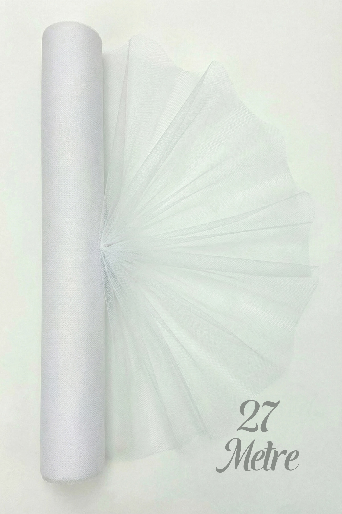 27 Meters Iranian Greek Tulle White, Engagement Dowry Bundle Door Birthday Convoy Party Decor Decoration (En70cm)