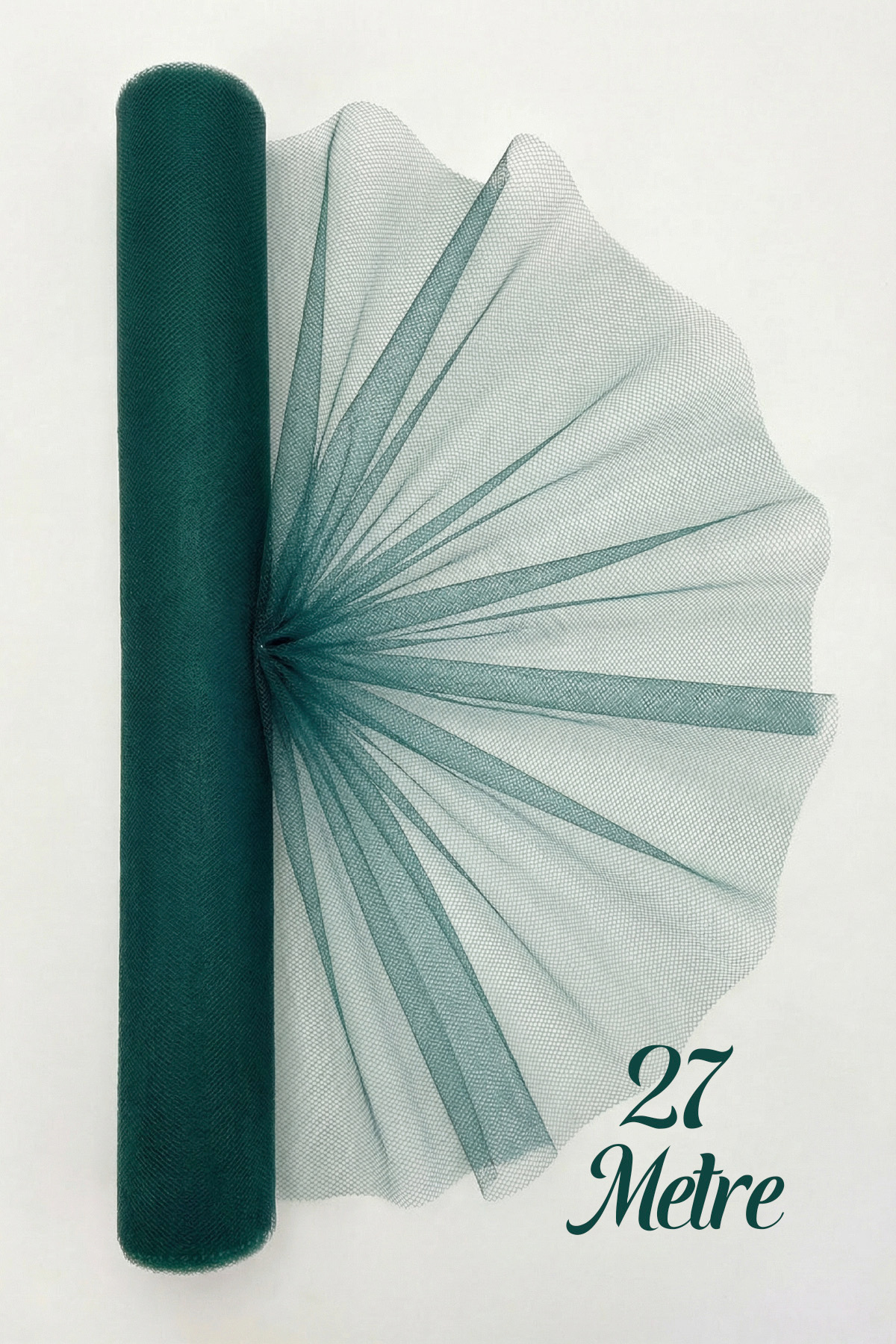 27 Meters Iranian Greek Tulle Emerald Green, Dowry Bundle Door Birthday Convoy Party Decoration, (En70cm)