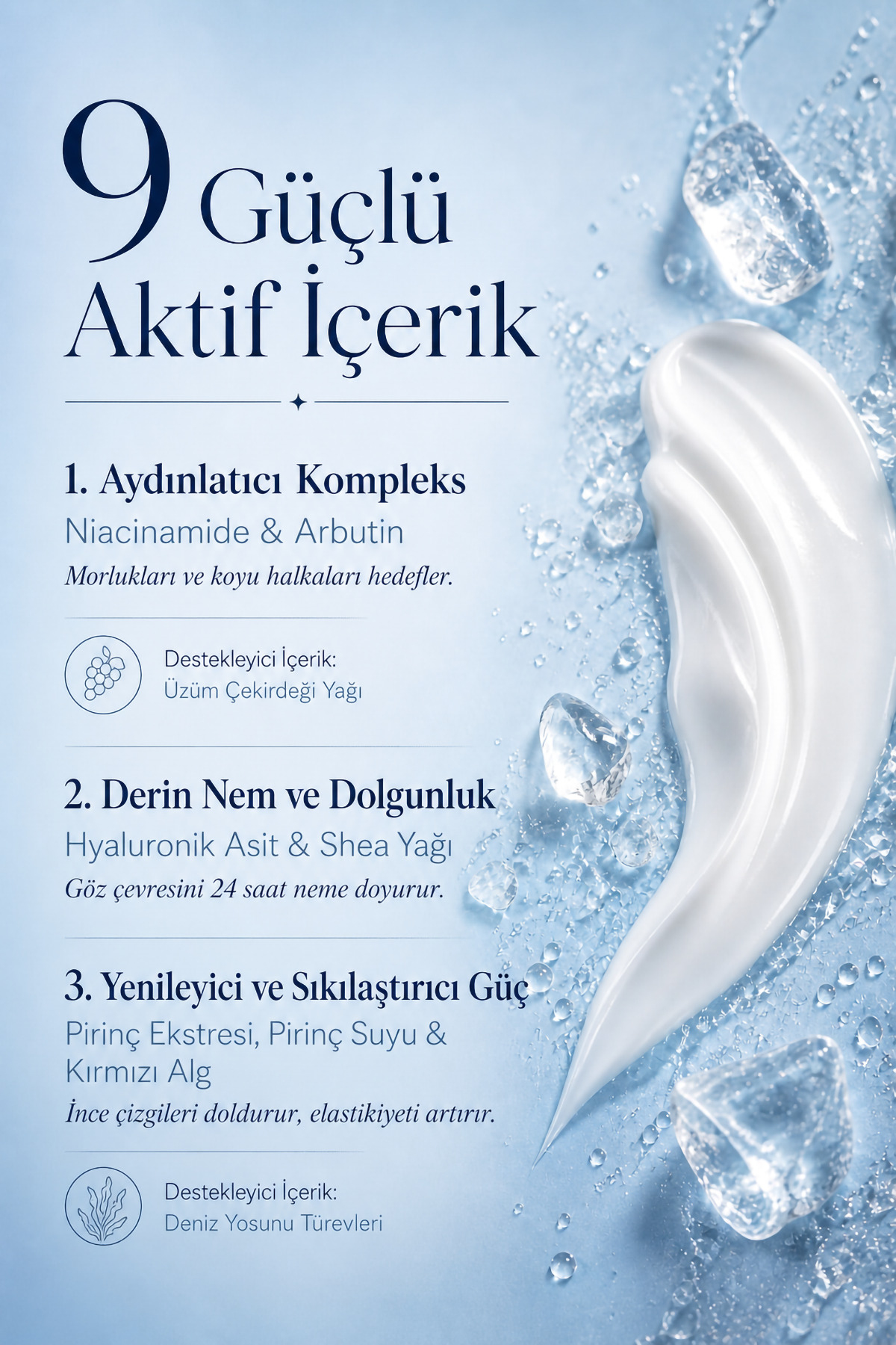 Göz Altı Kremi Göz Kremi Göz Altı Morluk Kremi Koyu Halka Kırışıklık Nemlendirici Göz Çevresi Kremi — gözaltı kremi torbalanma kafein arbutin — تصویر 4 از 7