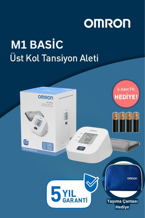 Omron M1 Basic Üst Koldan Dijital Tansiyon Aleti – Tek Tuşla Ölçüm, 5 Yıl Gar...
