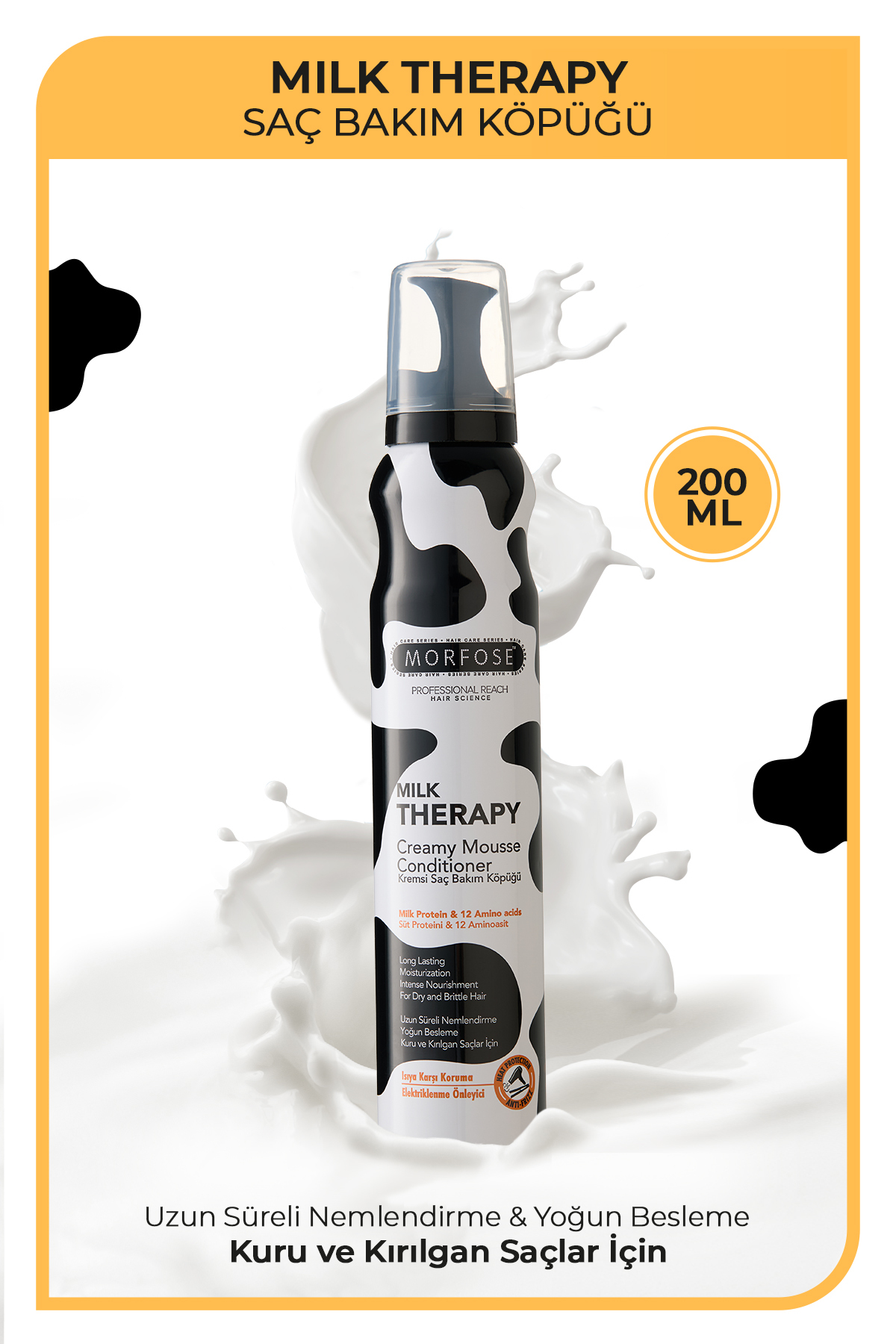 Morfose Milk Therapy Kremsi Saç Köpüğü 200 ml — 8680678800052