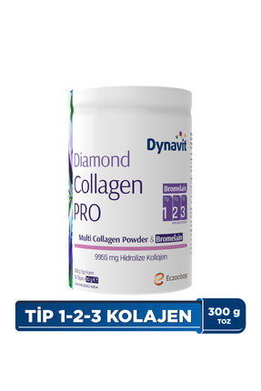 Dynavit Diamond Multi Collagen&Bromelain(Ananas Ekstresi)300g Toz-Hidrolize-Ö...