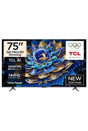 TCL 75T8D 75 İnç 4K UHD Uydu Alıcılı Google Smart QD-MiniLED Dimming TV