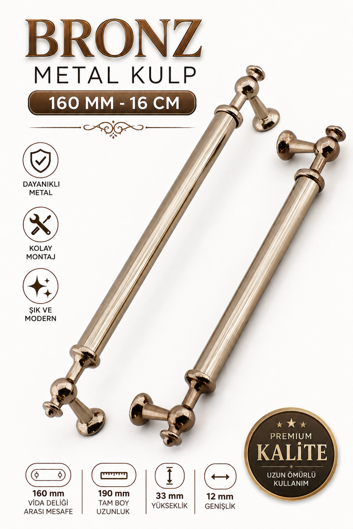 Generation Bronze Metal Handle 160 Mm- 16 Cm Furniture Kitchen Drawer Cabinet Cabinet Handles Handle