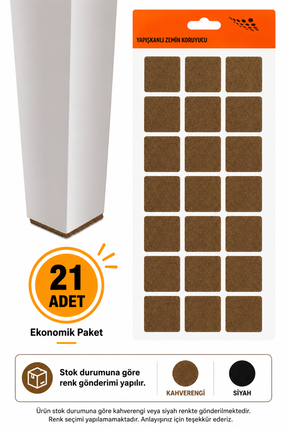 Badem10 Yapışkanlı Mobilya Masa Sandalye Altı Zemin Ayak Koruyucu Kaydırmaz K...