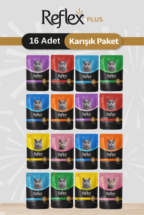 Reflex Plus Karışık Pouch Kedi Maması 85 Gr X 16 Adet
