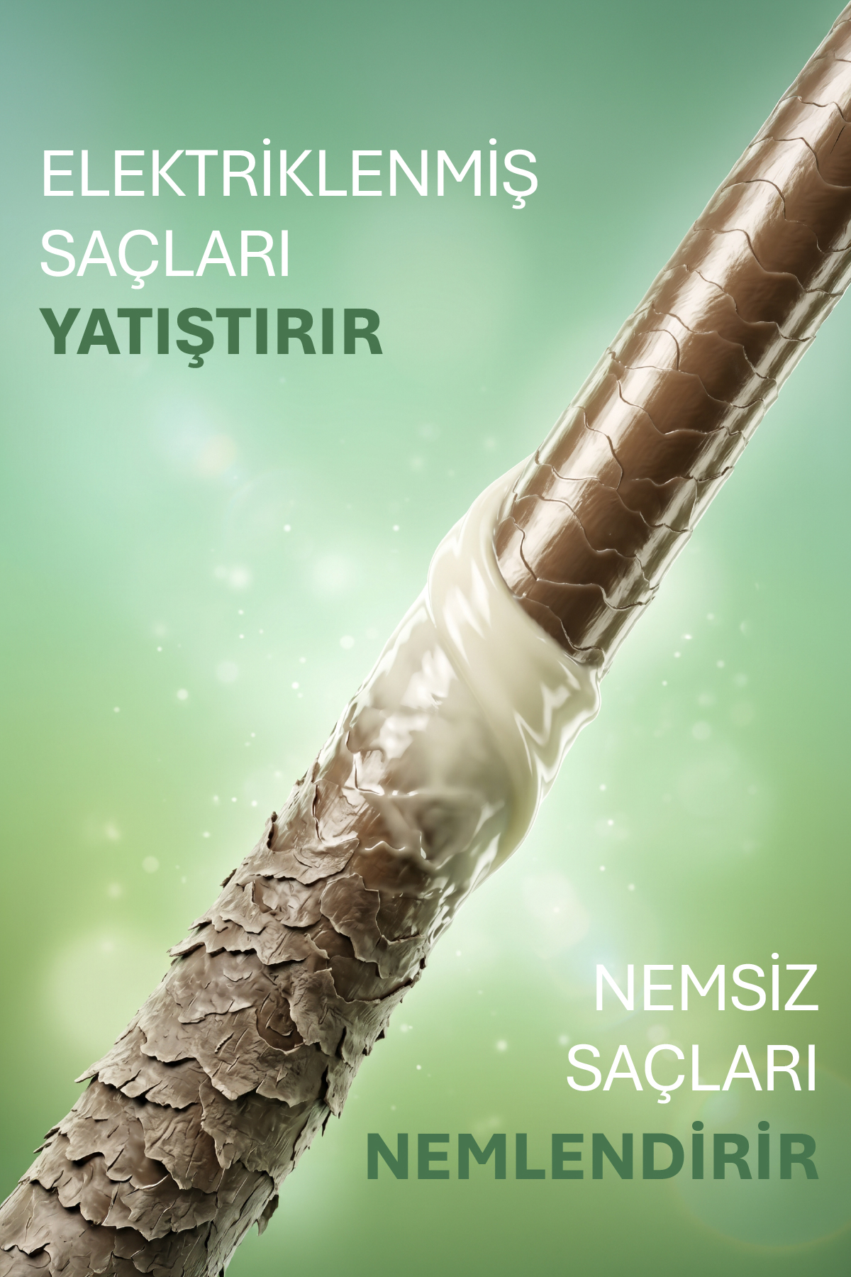 Tutuş Sağlayan Nemlendirici Elektriklenme Karşıtı Durulanmayan Bakım Kremi Avokado, Aloevera 150 ml — AJ.02.00012 — تصویر 4 از 7