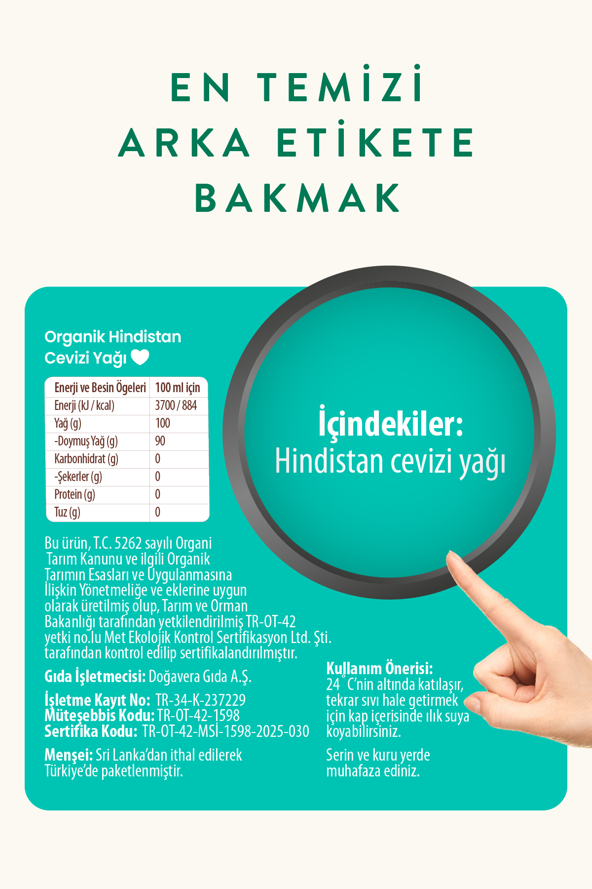 Organik Hindistan Cevizi Yağı 150 ml 2'li (Soğuk Sıkım) — 8681749104048 — تصویر 8 از 8