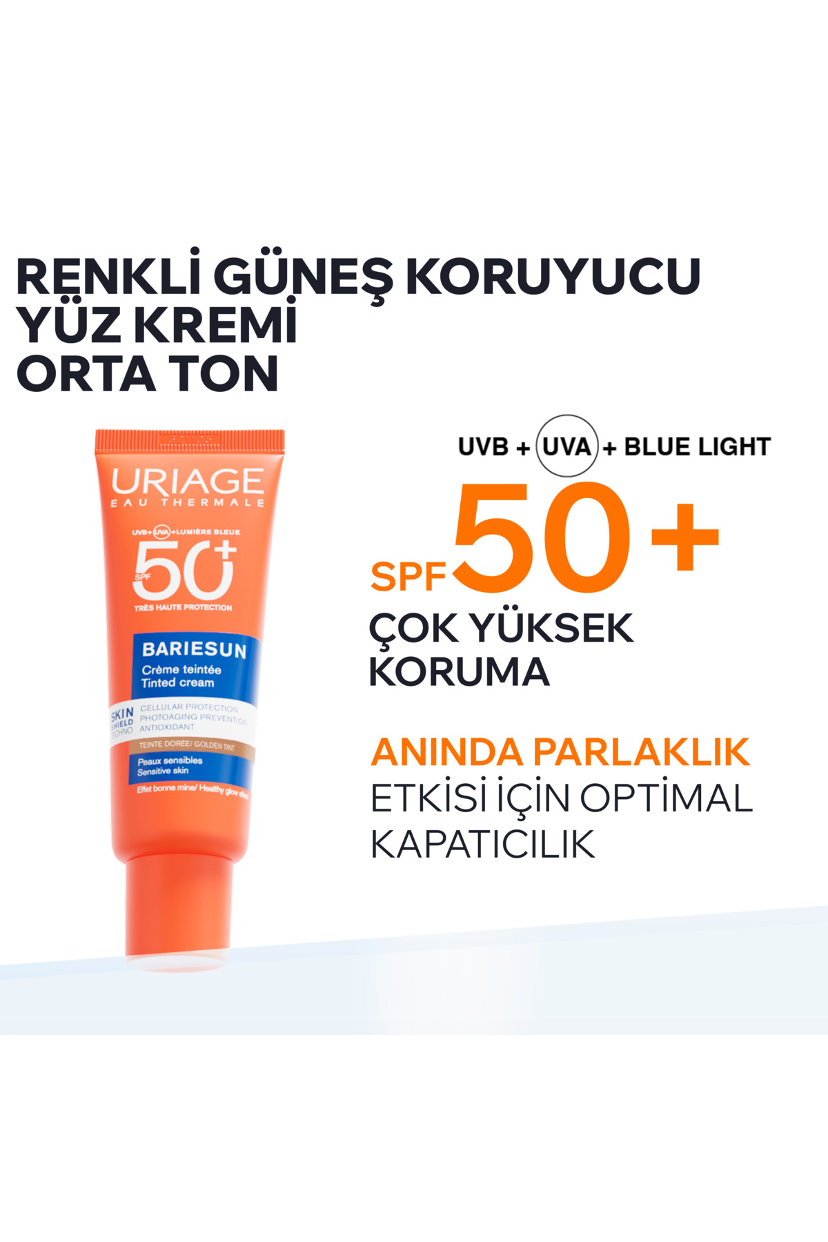 BARIESUN SPF50+ Orta Ton Renkli Güneş Kremi 50 ml — 3661434027628 — تصویر 2 از 8