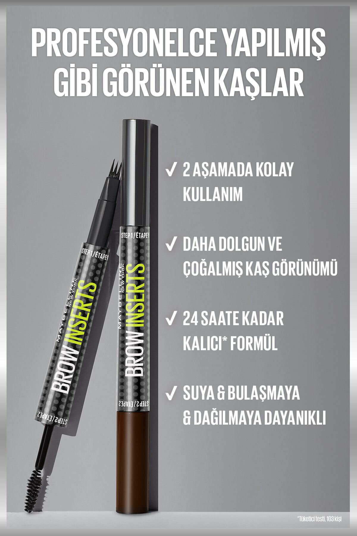 Brow Insert Çift Uçlu Kaş Kalemi – 04 Medium Brown — قهوه‌ای 784587 — تصویر 5 از 8