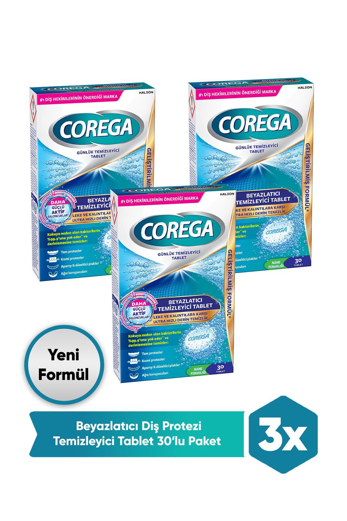 Corega Beyazlatıcı Tablet 90