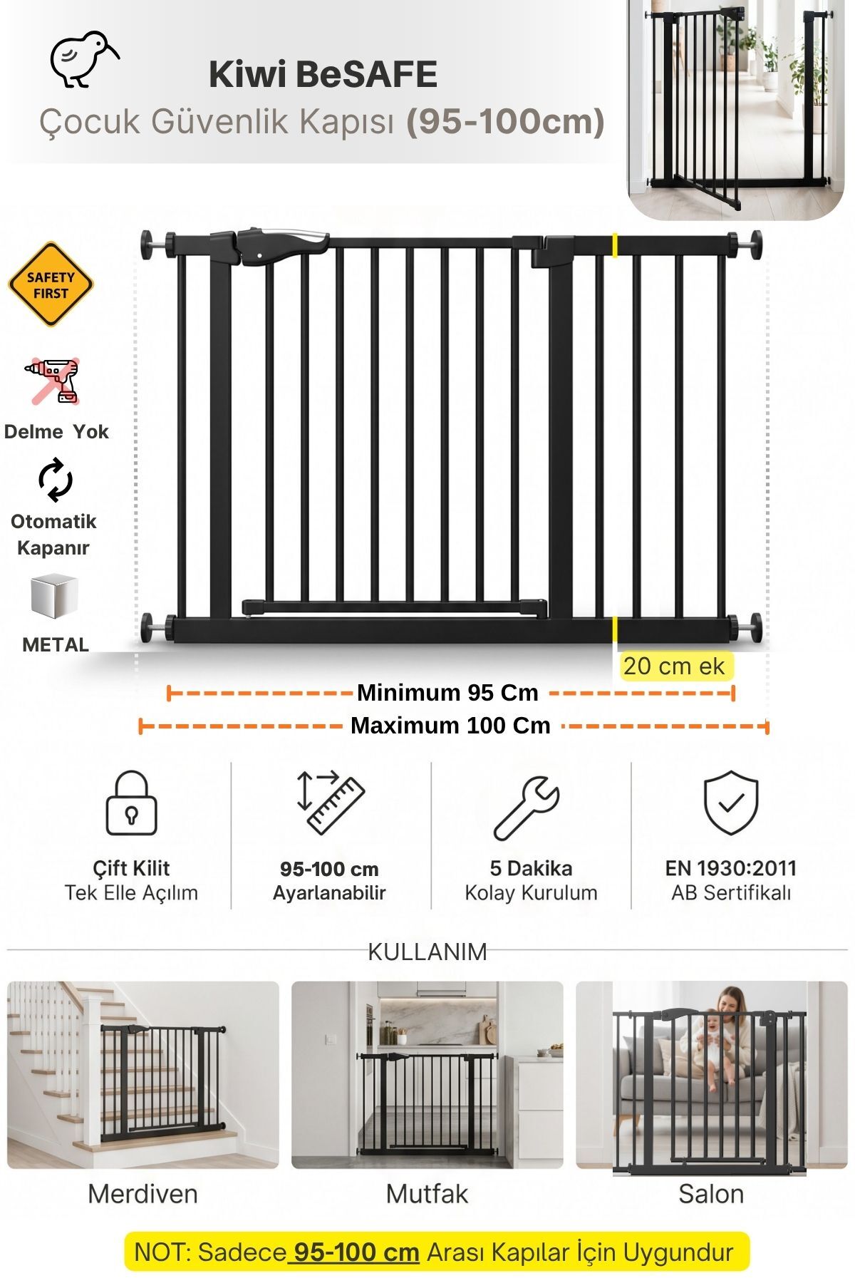 Be Safe Baby Safety Door 95-100 cm