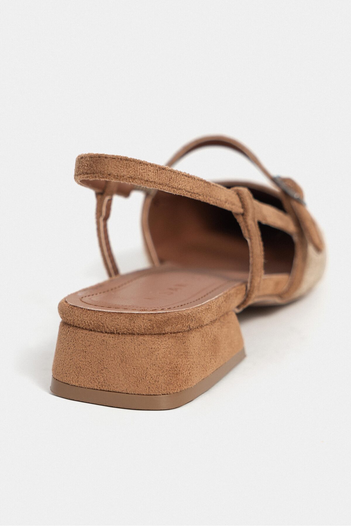 NİŞANTAŞI SHOES X-Harmony Hasır Taba Kemer Detay Sivri Burun Kısa Topuklu Kadın Babet görsel 7
