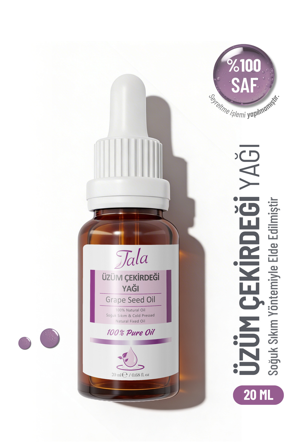 Üzüm Çekirdeği Yağı %100 Saf Ve Doğal Soğuk Sıkım 20 Ml — üzüm çekirdeği