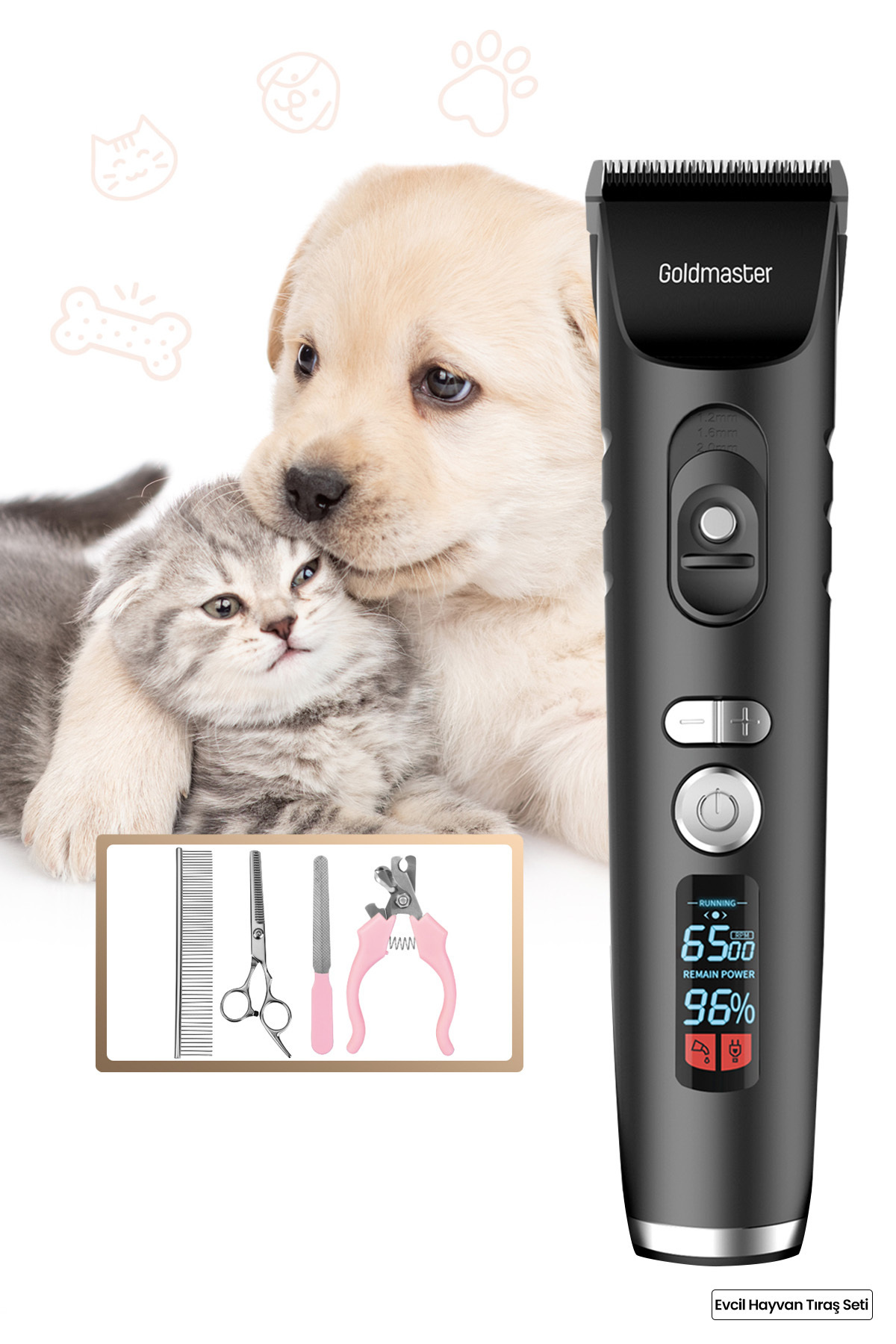 New Version Led Display 11 in 1 Rechargeable Cat Dog Shaver Pet Pet Hair Clipper