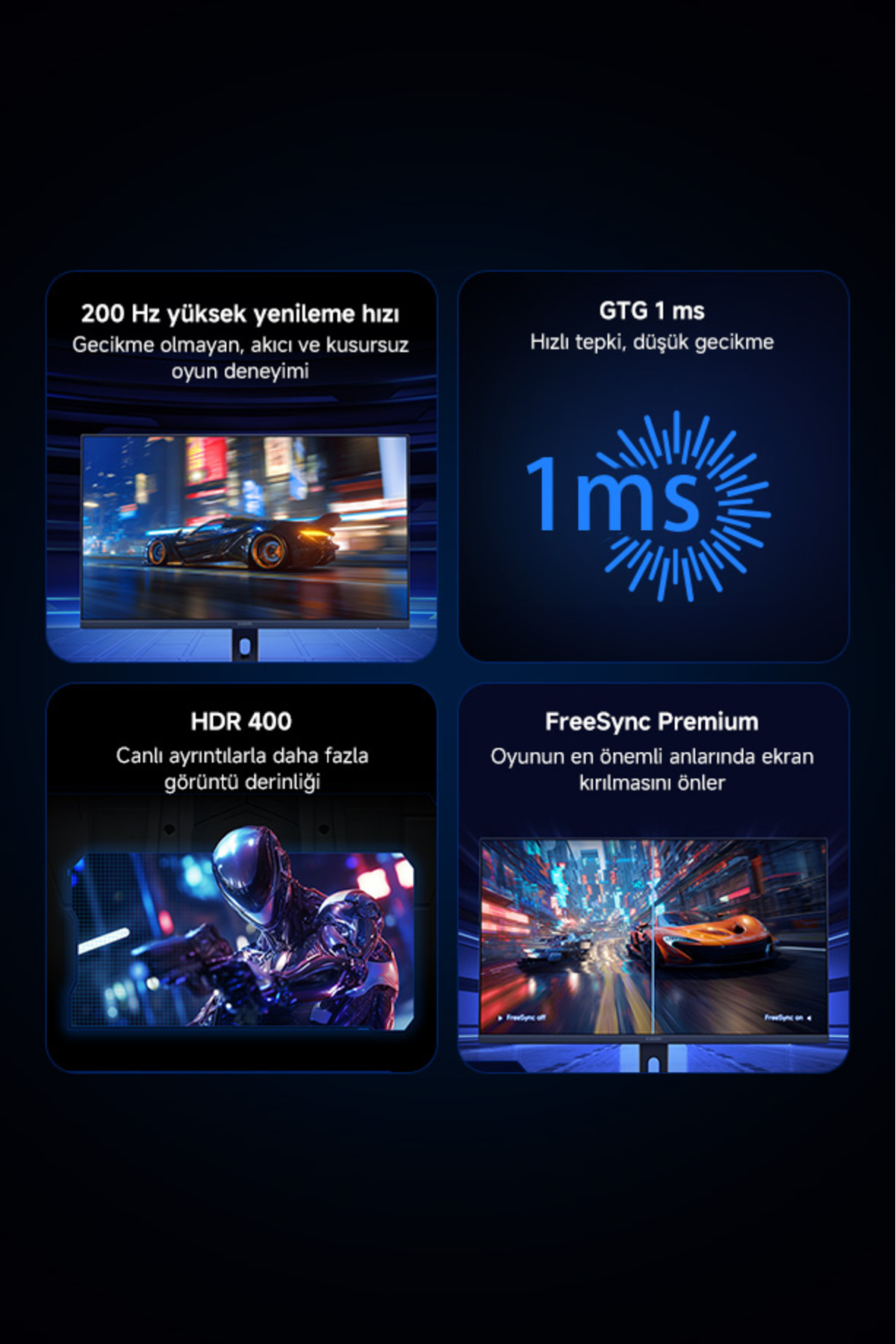 2K Oyun Monitörü G27Qi 2026 27 inç 200Hz 1ms QHD 6