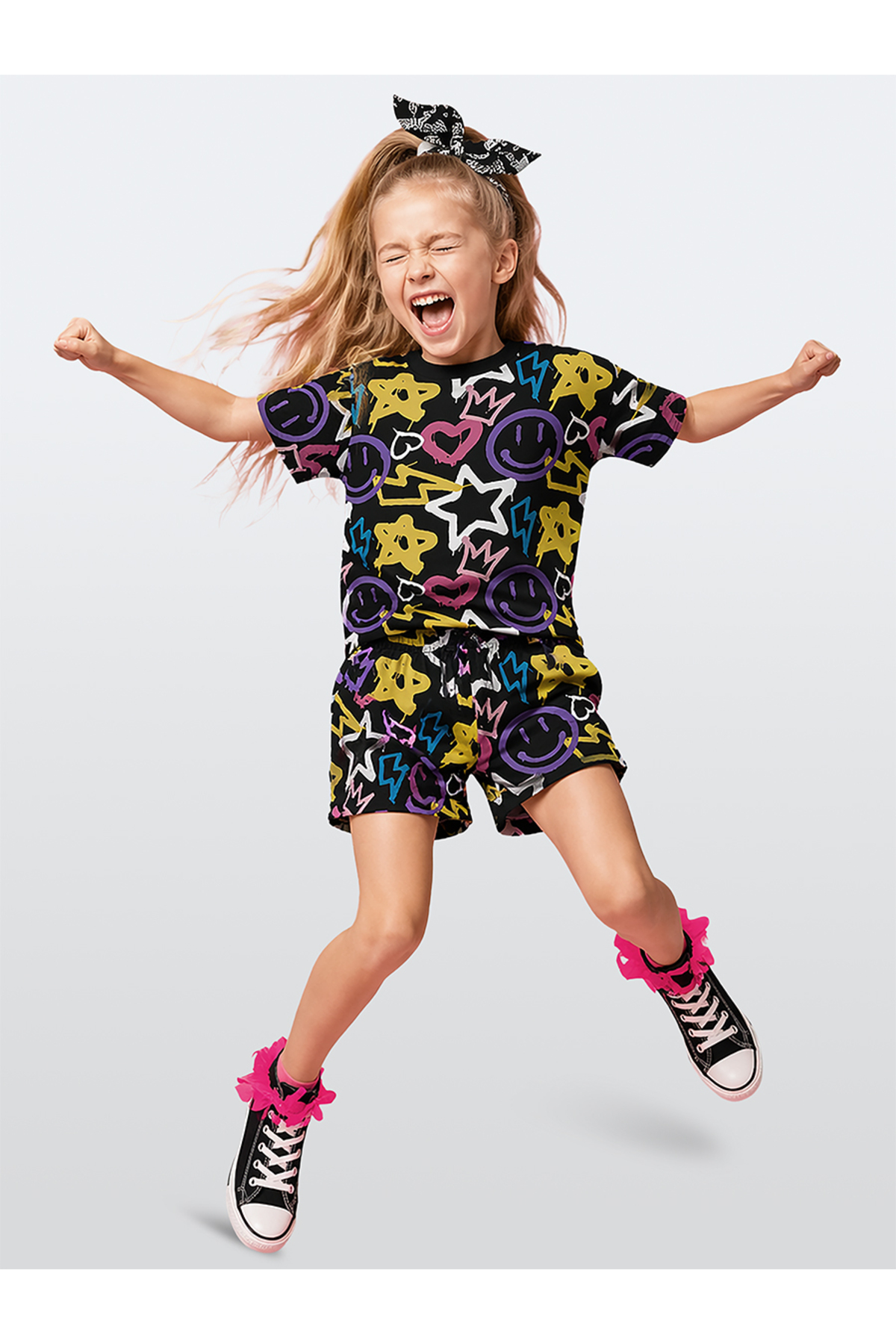 Street Style Girls Summer T-shirt Shorts Set