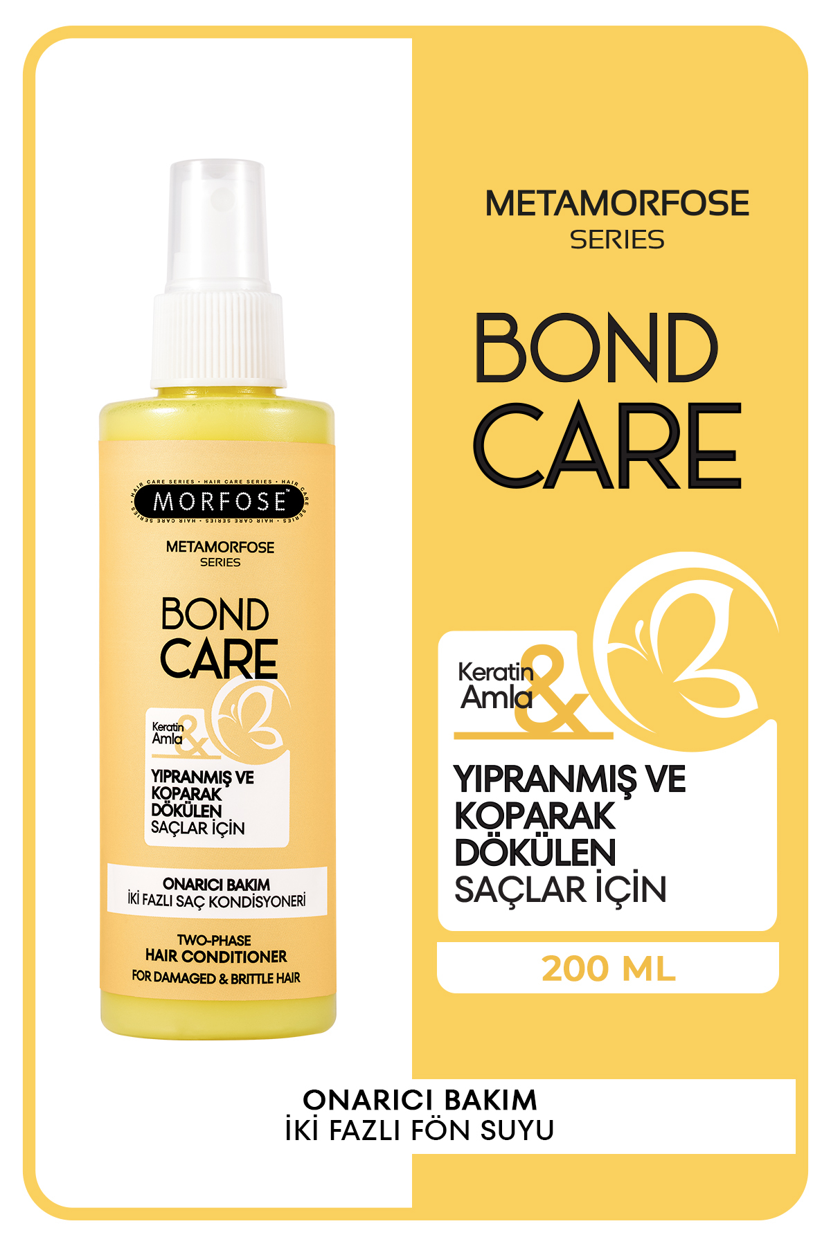 Morfose Metamorfose Onarıcı Bakım İki Fazlı Saç Kondisyoneri 200 ML — 1100017130