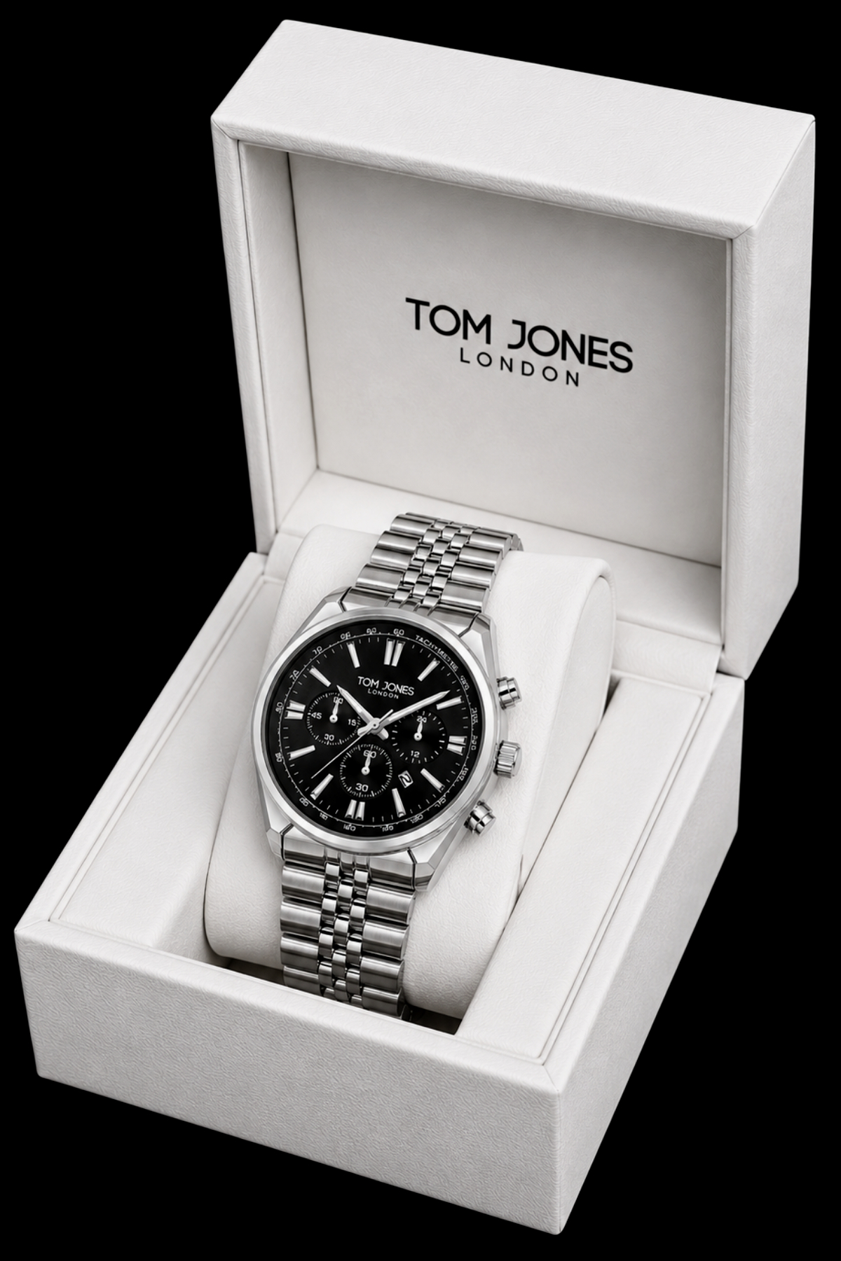 Tom Jones London Erkek kol saati orjinal gümüş renk çelik kararmaz orjinal 3atm su geçirmez 2 yıl garantili faturalı