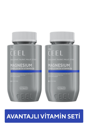 Vita Ceel 2'li Magnezyum Complex with B6 Sitrat, Bisglisinat, Malat, Taurat-6...