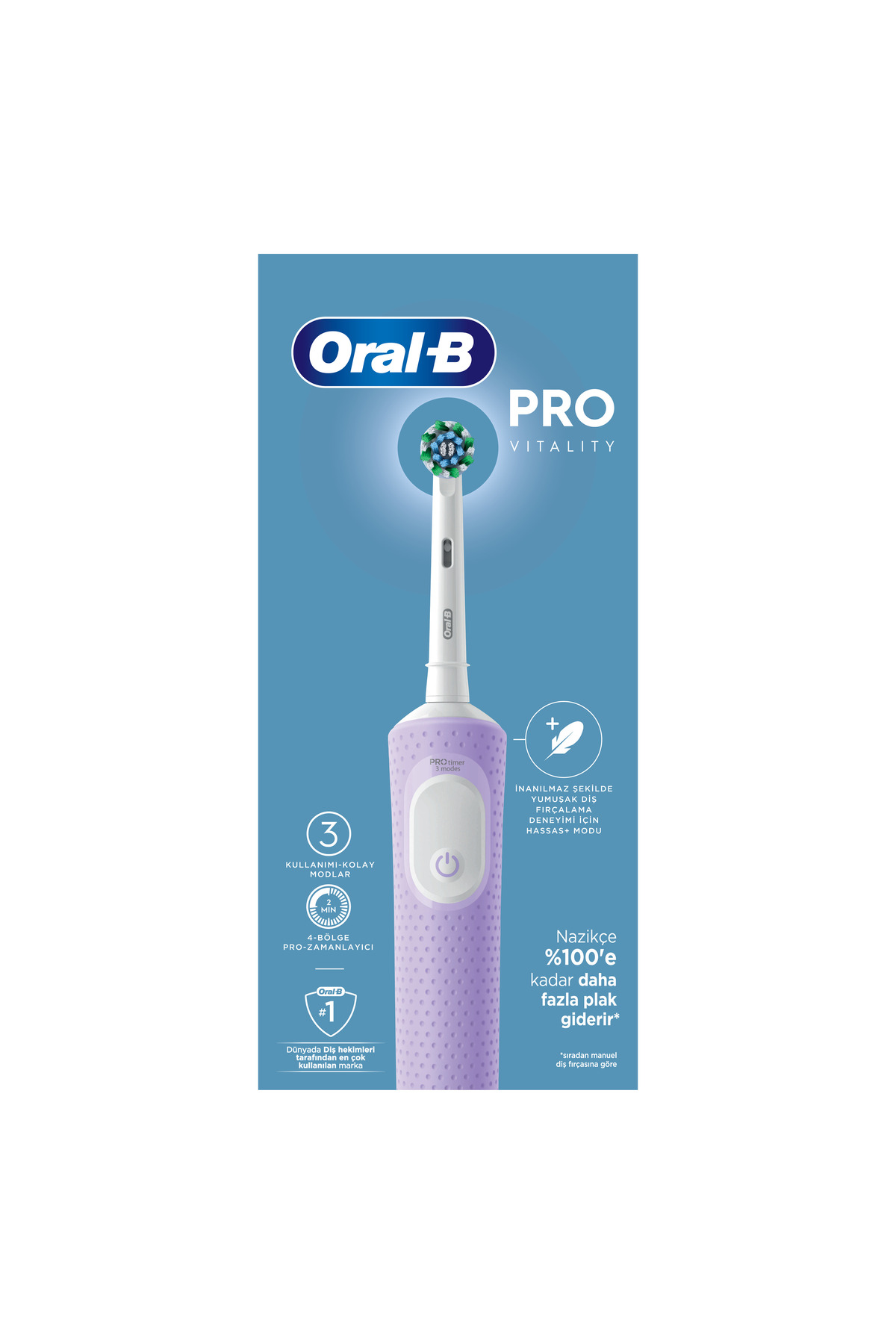 Oral-B Vitality Pro Şarjlı Diş Fırçası Lila Protect x Clean Fiyatı, Yorumları
