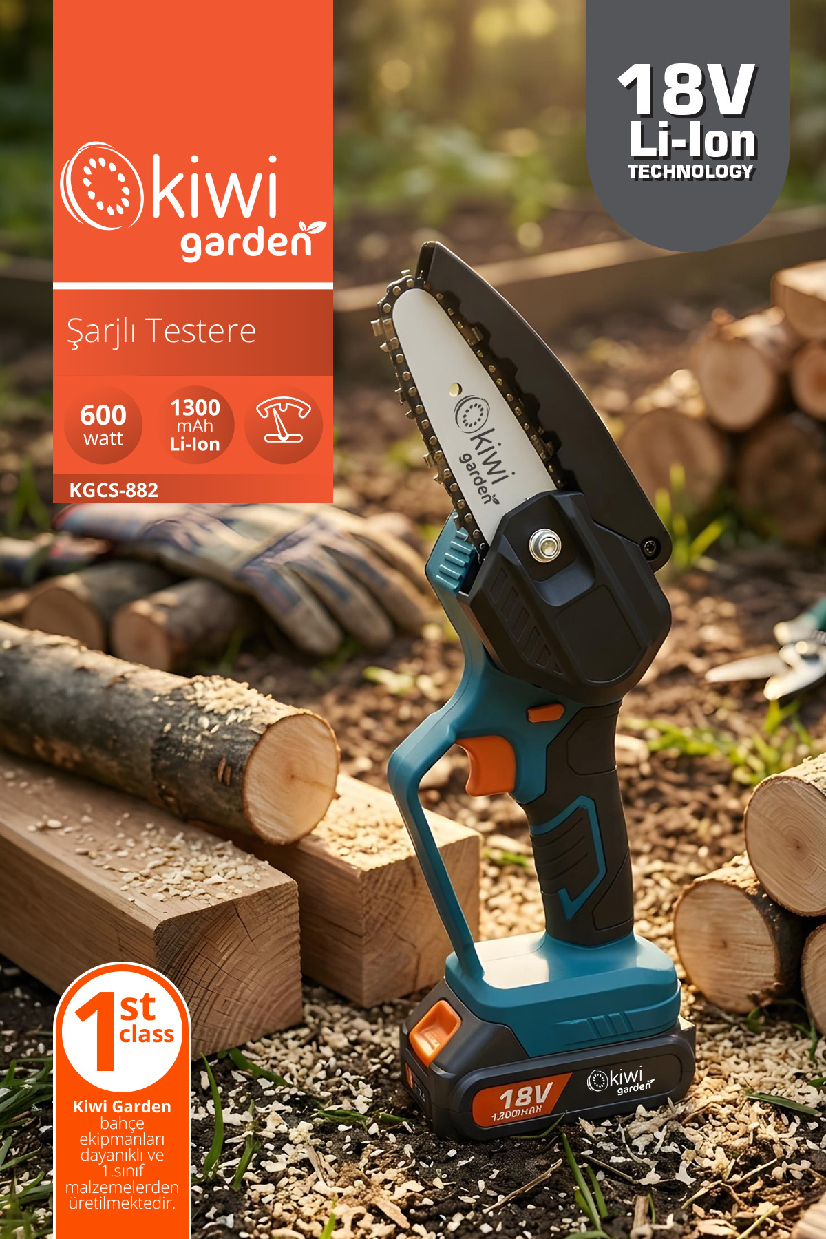 Kiwi KGCS 882 Şarjlı Testere 600W/18V/1.3Ah - Fiyatı, Yorumları