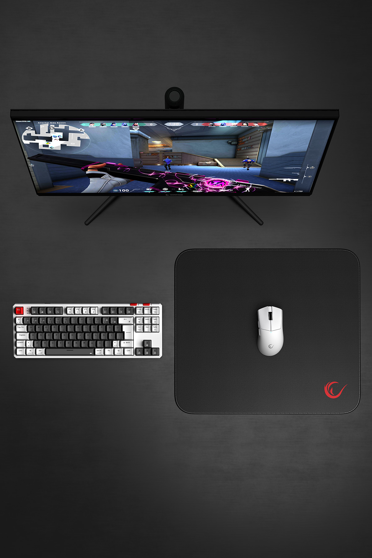 Blitz L 45x40 Cm Dikişli Neutral Kumaş Oyuncu Mouse Pad-siyah 6