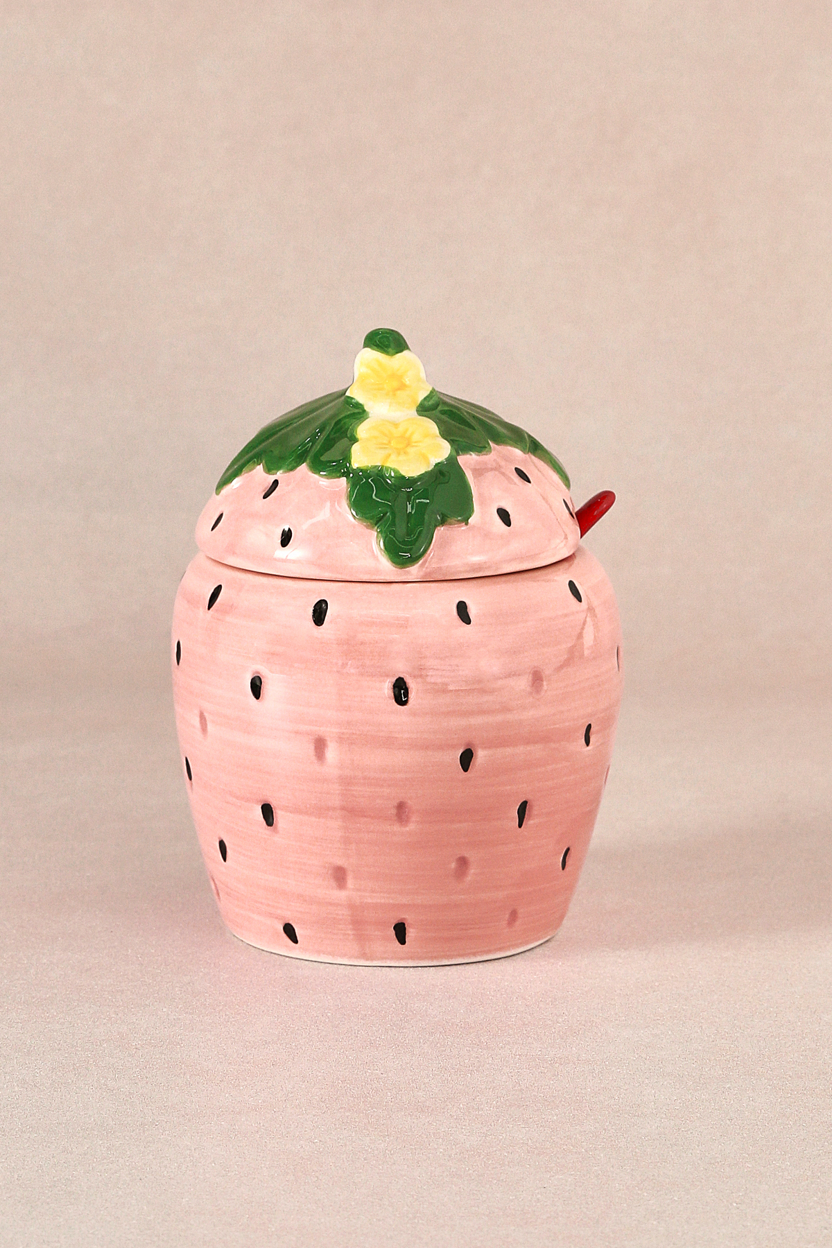 Strawberry Strawberry Pattern Sugar Bowl 350 Ml